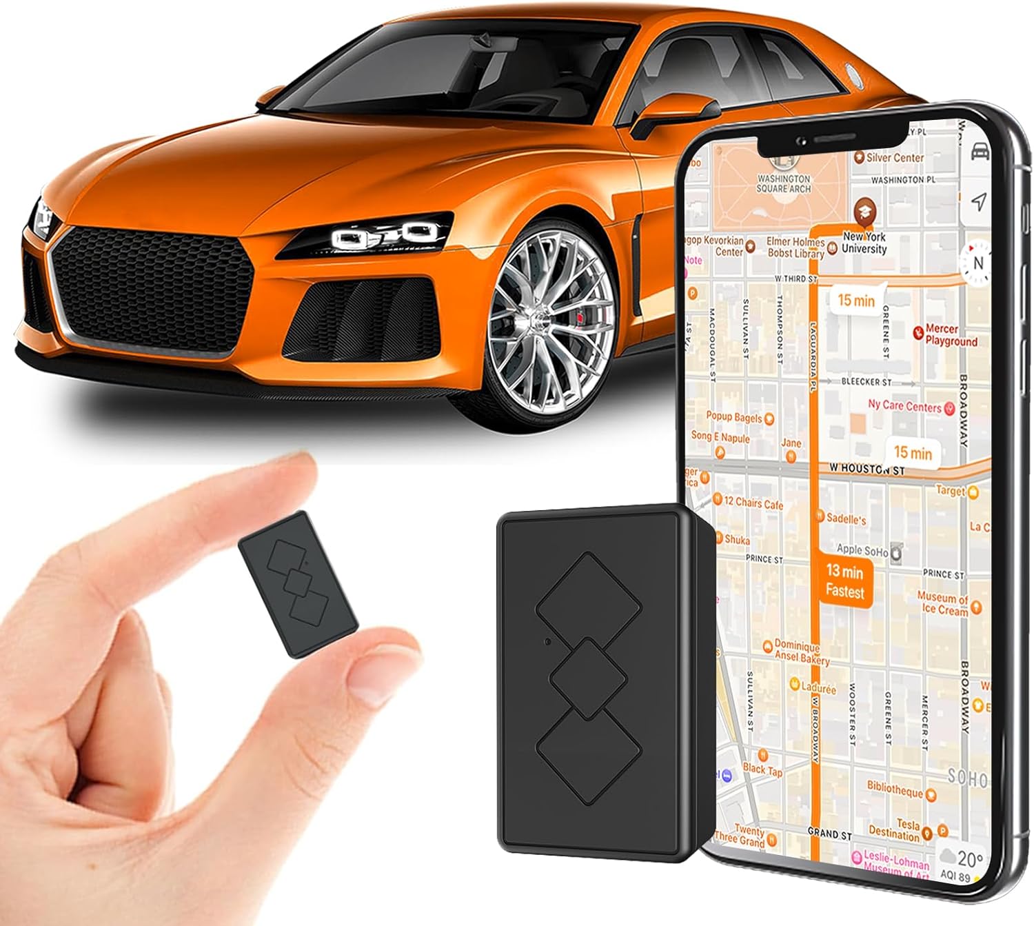 Mini GPS Tracker for Vehicles,Car GPS Tracker Portable Real Time Magnetic GPS Tracking Device,Full Global Coverage Location Tracker for Kids,Dogs,Trucks/Person,No Subscription Required/No Monthly Fee