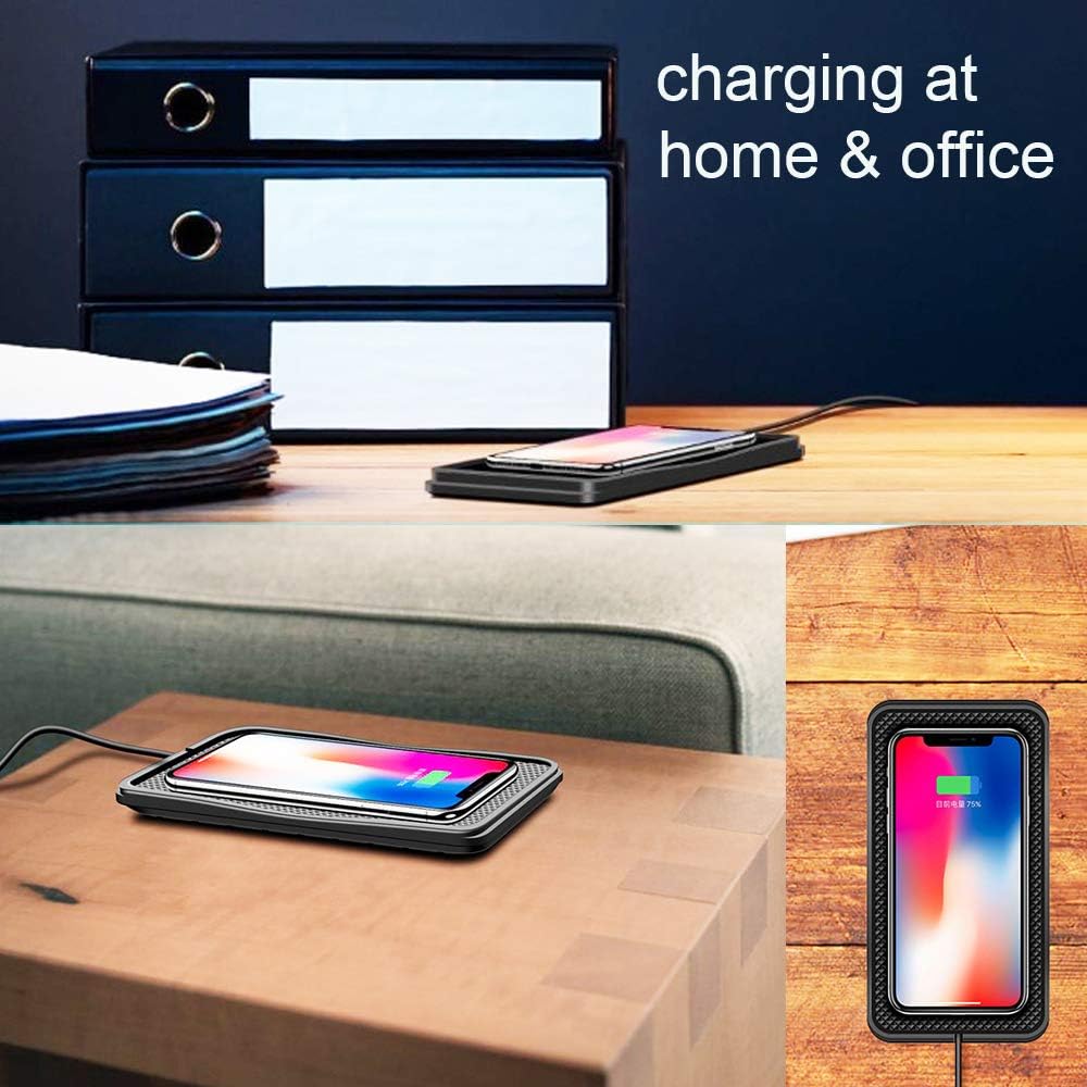 Wireless Charger,POLMXS 10W Wireless car Charger Charging pad Fast Wireless Phone Charger pad Andriod Cell Phone Wireless Charging mat Galaxy Note10/S21/S10/S9/S22(C3) - Image 3